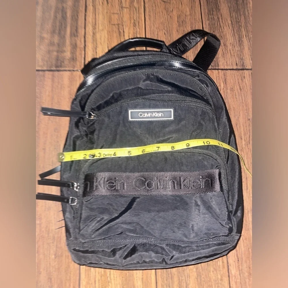 Black black Calvin Klein backpack fall backpack winter backpack travel bag - Picture 3 of 12